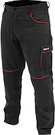 Штани робочі COMFY YATO розмір XL, чорно-червоні, 7 кишень, 100% бавовна [10] (YT-79244)