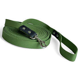 Повідець брезентовий для собаки. Брезентовий повідець 10 метрів, 30 мм