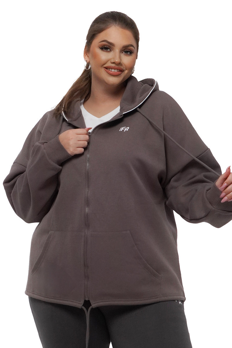 Спортивна кофта жіноча Freever UF 5502 3XL коричнева