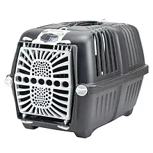 Переноска 48*31*33 см Pratiko 1 чорна Eco пластикові дверцята для собак и котів