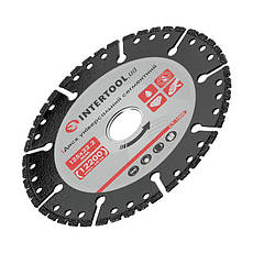 Диск алмазний універсальний сегментний 125**22.2 на кутову шліфувальну машину INTERTOOL CT-1000, фото 3