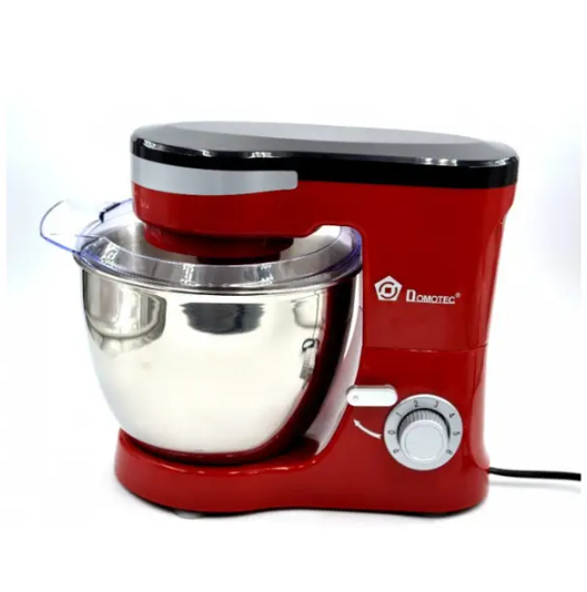 Планетарний міксер тістоміс з чашею для дому Domotec MS-1368 1500W Червоний, фото 1