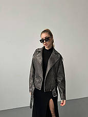 Куртка жіноча з екошкіри oversize 42-46; 48-52 Rin4957-715, фото 5