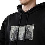Худі М1 Mono колекція Gasmask Grins. Cotton and polyester. Чорний. Розмір L, фото 4