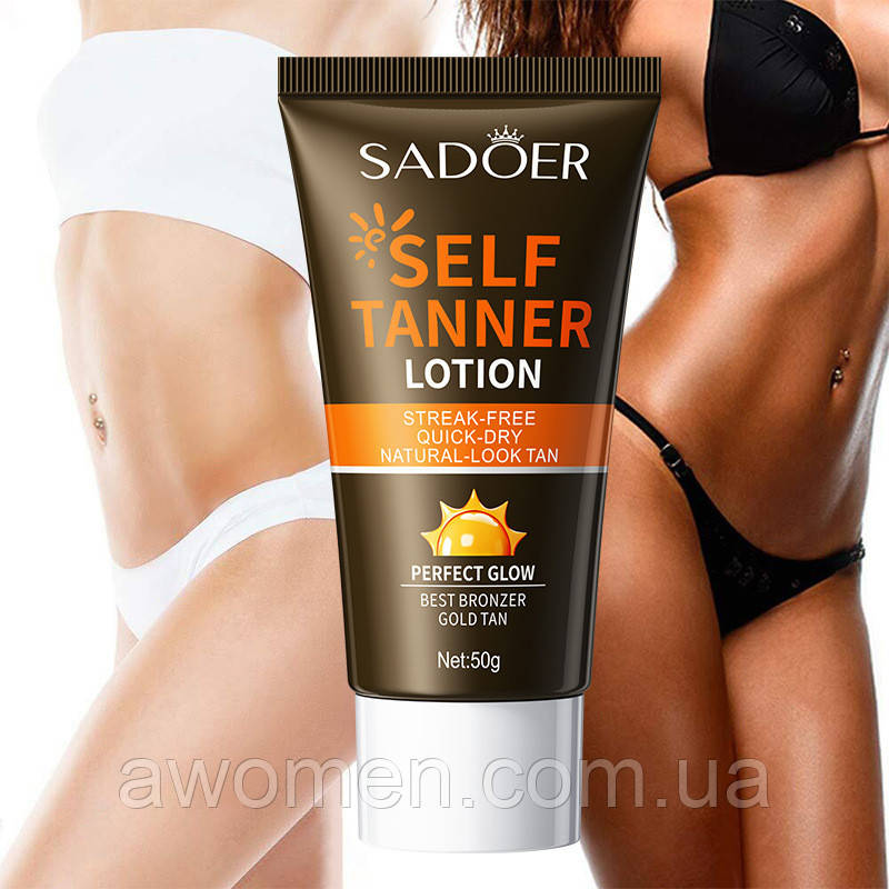 Крем-автозасмага Sadoer для обличчя та тіла, 50 g, фото 1