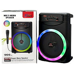 Безпровідна караоке колонка з мікрофоном та RGB-підсвічуванням Sing-e ZQS8146 Чорний 47074
