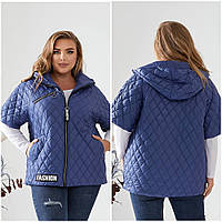 Женская жилетка больших размеров. Демисезонная жилетка женская с капюшоном р-48-58 безрукавка женская стеганая