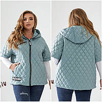 Женская безрукавка . Демисезонная жилетка женская с капюшоном р-48-58 безрукавка женская стеганая на молнии