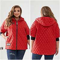 Женский жилет - безрукавка . Осенняя женская жилетка с капюшоном р-48-58 безрукавка женская стеганая на молнии