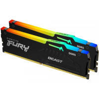 Модуль пам'яті для комп'ютера DDR5 32GB (2x16GB) 5200 MHz Beast RGB XMP Kingston Fury (ex.HyperX) (KF552C40BBAK2-32)