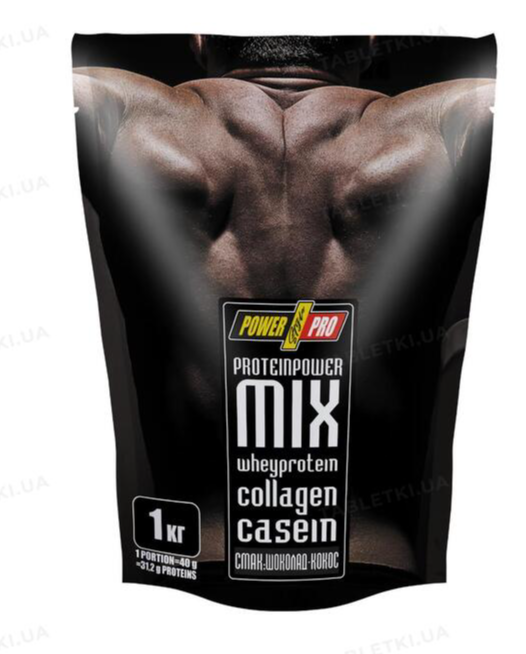 Протеїн POWER PRO Protein MIX ШОКОЛАД — КОКОС 1000 г