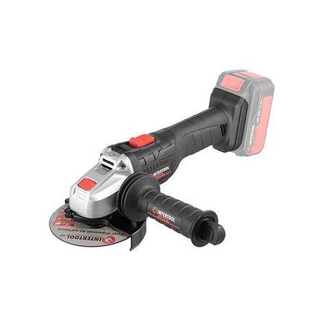 Шліфмашина кутова акумуляторна з безщітковим двигуном INTERTOOL WT-9366 20 В, 125 мм, без ЗП та АКБ, фото 1