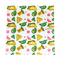 Пакувальний папір «Бургер» "Мексика" 320х320мм 500 шт., Фаст-фуд упаковка