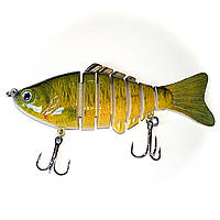 Воблер карась Багатосекційна приманка, жорстка приманка з гачками Коричневий