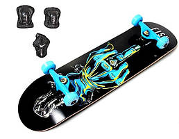 Скейтборд FISH Fuck із захистом у комплекті. Навантаження до 90 кг