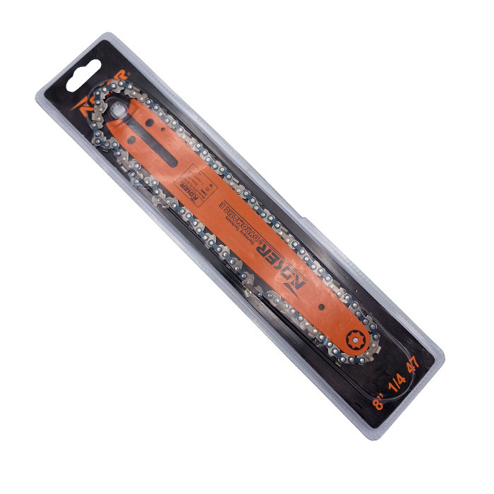 Комплект Шина для бензопілі 8" NOKER 47зв., товщ. 1.1, 1/4 крок + Ланцюжок 47зв.