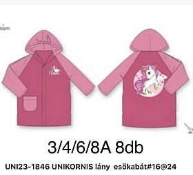 Дощовик дитячий оптом, Disney, 3/4-6/8 років,  № UNI23-1846