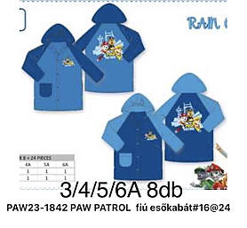 Дощовик дитячий оптом, Disney, 3/4-5/6 років,  № PAW23-1842