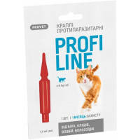 Краплі для тварин ProVET Profiline інсектоакарицид для котів 4-8 кг 1\/1 мл (4823082431120)