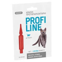 Краплі для тварин ProVET Profiline інсектоакарицид для котів до 4 кг 1\/0.5 мл (4823082431137)
