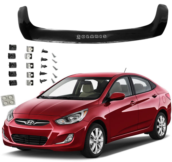 Дефлектор капота (мухобійка) VIP TUNING Hyundai Accent / Solaris 2010-2014 (HYD20)