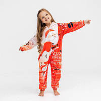 Кигуруми детский пижама плюшевый велюр Новогодние Снеговички на рост 98 см