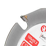 Диск по деревині із твердосплавними напайками 125*22.2*2.0 мм, 3Т на кутову шліфувальну машину. INTERTOOL CT-3014, фото 2