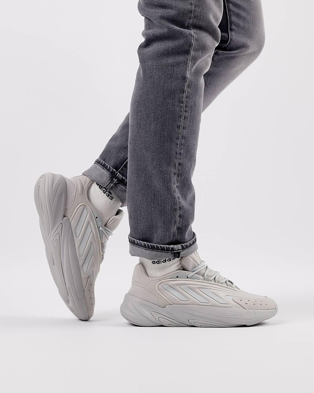 Чоловічі текстильні кросівки Adidas Originals Ozelia Gray Two, чоловічі кеди Адідас сірі, Чоловіче взуття