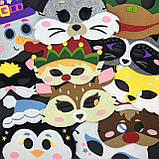 Маскарадна маска "Пінгвін", маска з фетру пінгвіна, дитяча маска, костюм пінгвіна, морда пінгвіна, фото 7