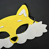Маскарадна маска "Лисиці", маска з фетру лисиці, дитяча маска, костюм лисиці, морда лисиці, маска лисиця, фото 4