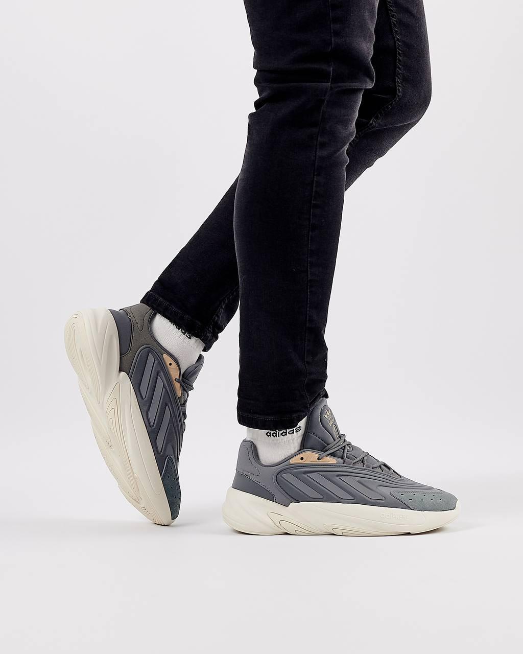 Чоловічі текстильні кросівки Adidas Originals Ozelia Gray Gold, чоловічі кеди Адідас сірі, Чоловіче взуття