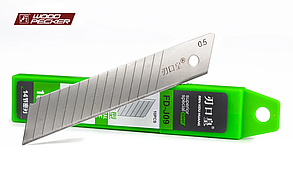 Леза для будівельного ножа 18 мм дрібносегментні Woodpecker FD-J09 сірі, фото 3