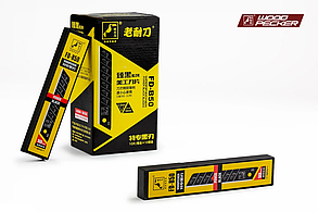 Леза для будівельного ножа 18 мм Woodpecker FD-B50 Premium чорні, фото 3