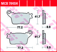 Тормозные колодки TRW / LUCAS MCB784SH