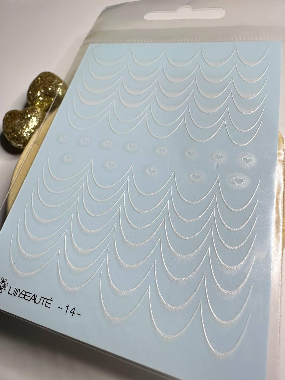 Наклейки водні для дизайну нігтів  Lilly Beaute 14