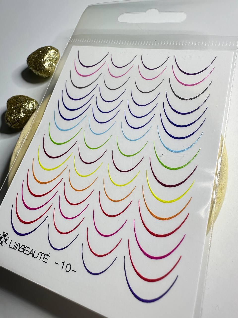 Наклейки водні для дизайну нігтів Lilly Beaute 10