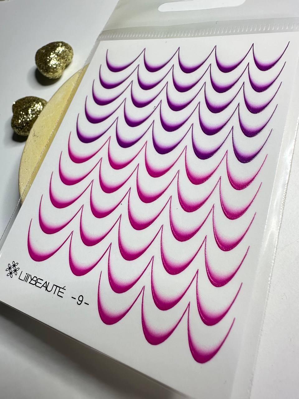 Наклейки водні для дизайну нігтів Lilly Beaute 9