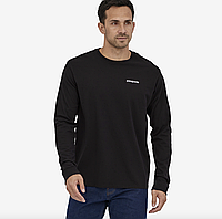 Чоловіча кофта лонгслів Patagonia чорний. 066