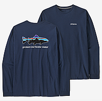 Чоловіча кофта лонгслів Patagonia синий. 067