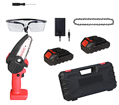 Акумуляторна садова пила 21В/4 дюйма (10 см) Fafeicy/2 акумулятора/кейс