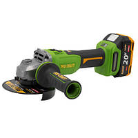 Акумуляторна болгарка Procraft PWA220 (безщіткова, диск 125 мм, 1 АКБ та ЗП)