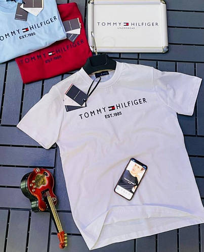 Мужская футболка Tommy Hilfiger LUX КАЧЕСТВО белая / чоловіча футболка ...