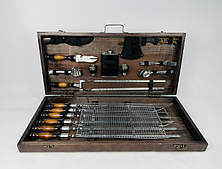 Набори шампурів у дерев'яному кейсі (великі 74х34 см)