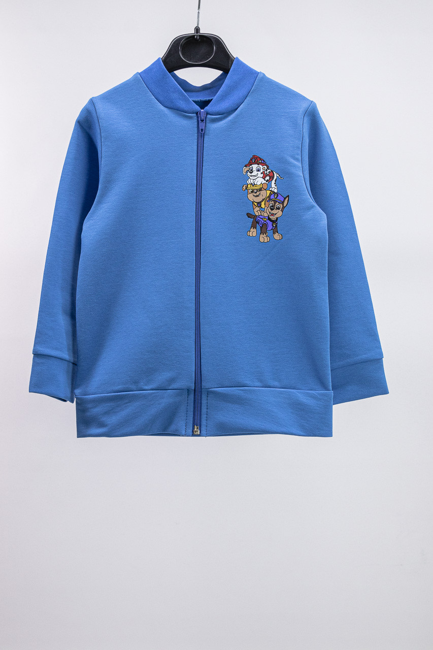 Кофта на блискавці для хлопчика з принтом Щенячий патруль двунитка, фото 1