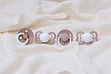 Пустушка BIBS De Lux Silicone Round (кругла) – (світиться в темряві) Vanilla GLOW 0-36міс, фото 4