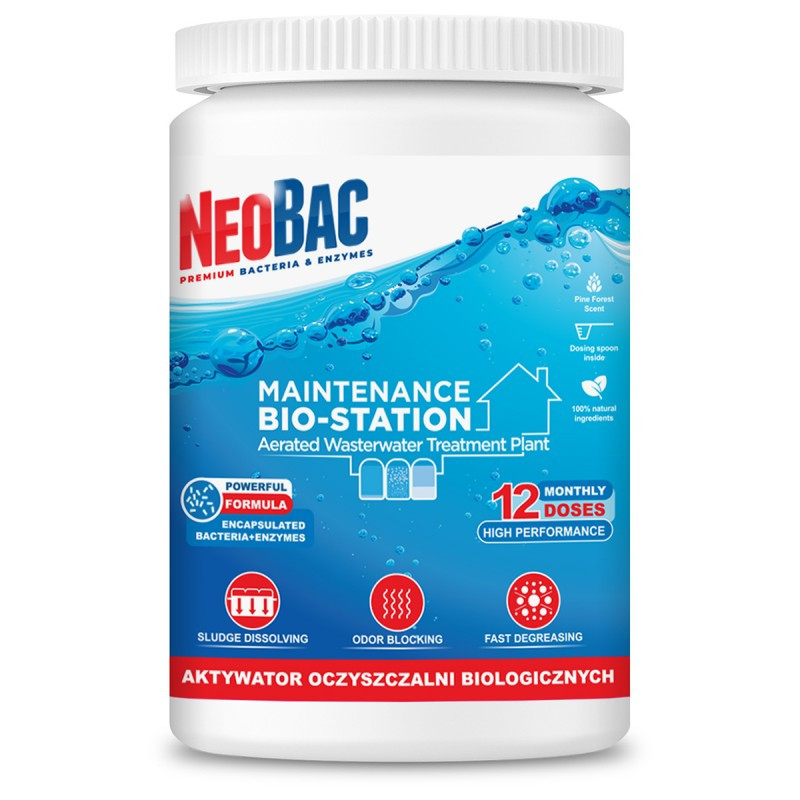 Препарат для аераційних біоочисних споруд NeoBac BIO-STATION Maintenance 1кг.
