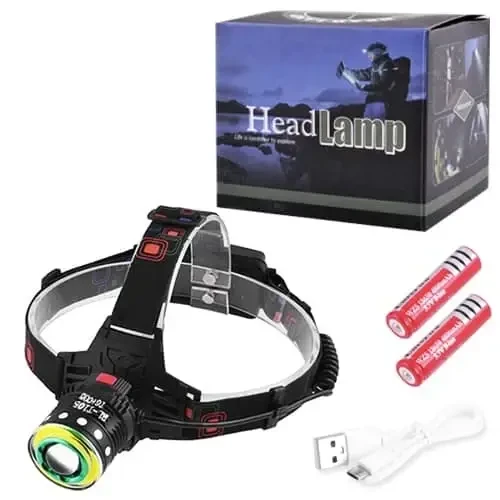 Ліхтар налобний Police T105-T6+COB, 2x18650, zoom, ЗП microUSB, Box, фото 1