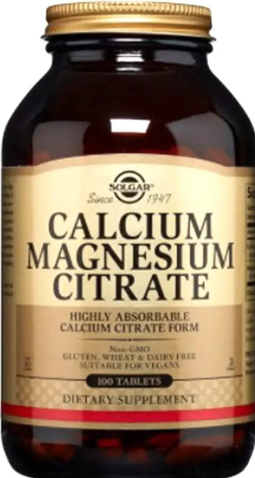 Кальцій магній Solgar Calcium Magnesium Citrate 100 таблеток