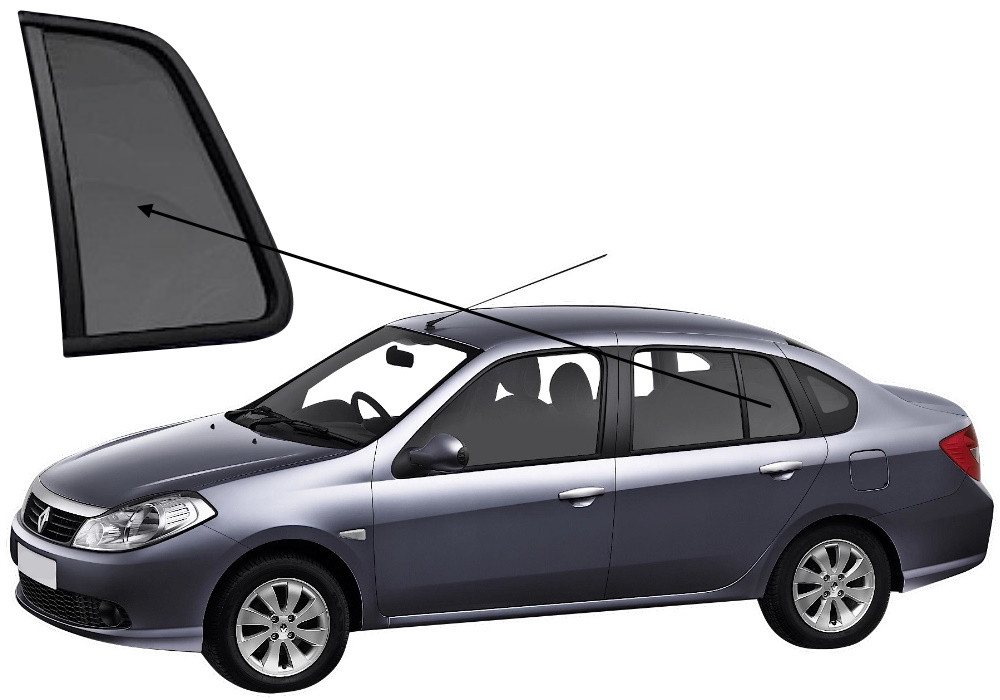 Кватирка задніх дверей ліва Renault Symbol 2009-2021, фото 1