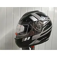 Мотошолом чорно-серый FORTE, розмір M,XL